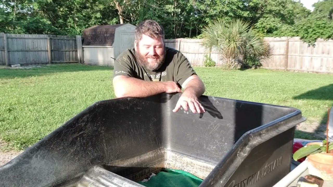 Setting up a waterland tub for turtles.