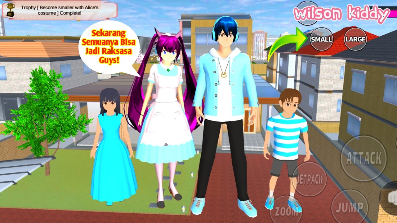 Sakura Rahasia Tombol Raksasa Bagi ke Semua Karakter| Sakura School Simulator | Wilson Kiddy