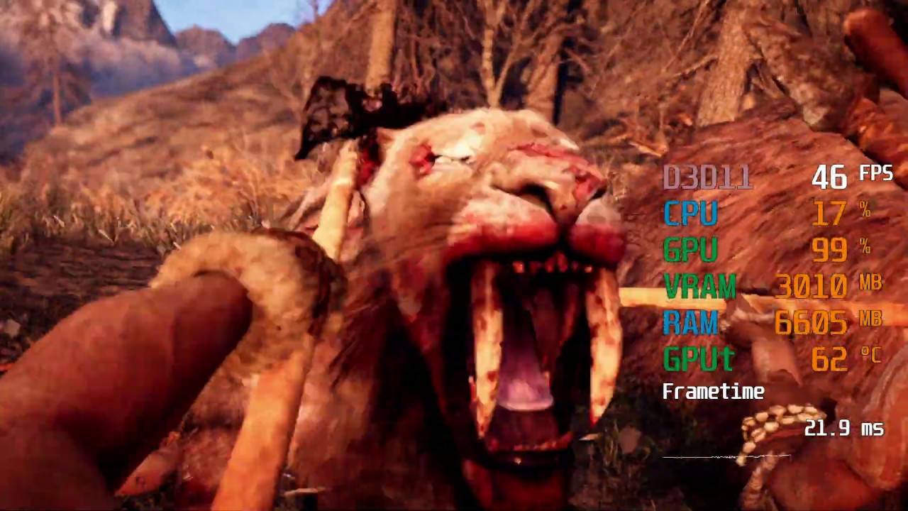 GeForce GTX 1650 -- Intel Core i5-9400F -- Far Cry Primal FPS Test
