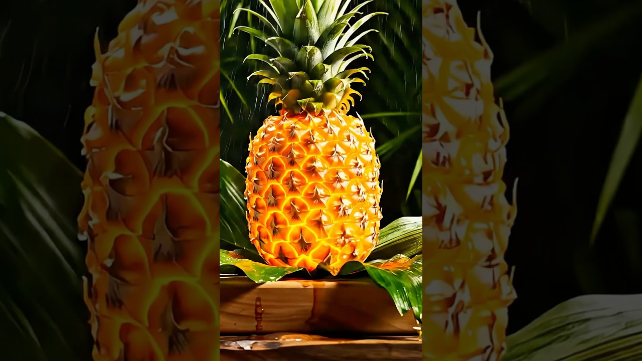 CRUNCHIEST CUT EVER 🍍🔪#pineapple#PineappleCutting #FruitASMR #JuicyCut #YouTubeShorts #USATrend