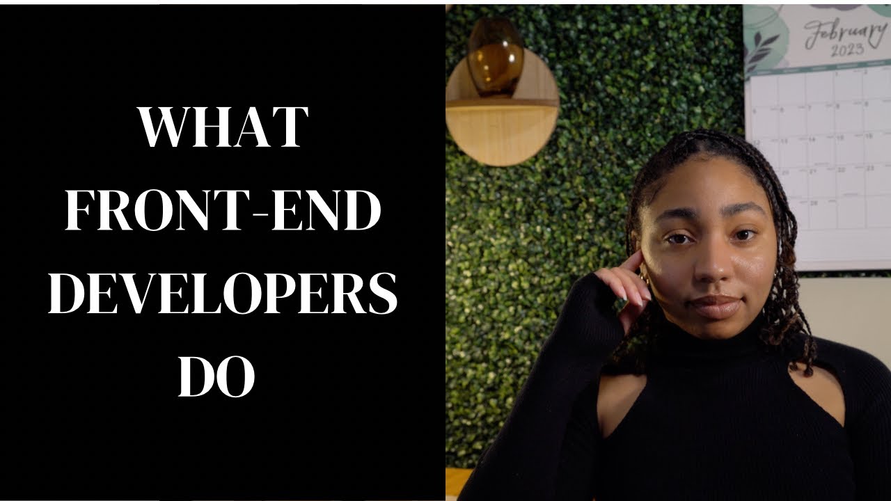 What I do as a Front-end Web Developer