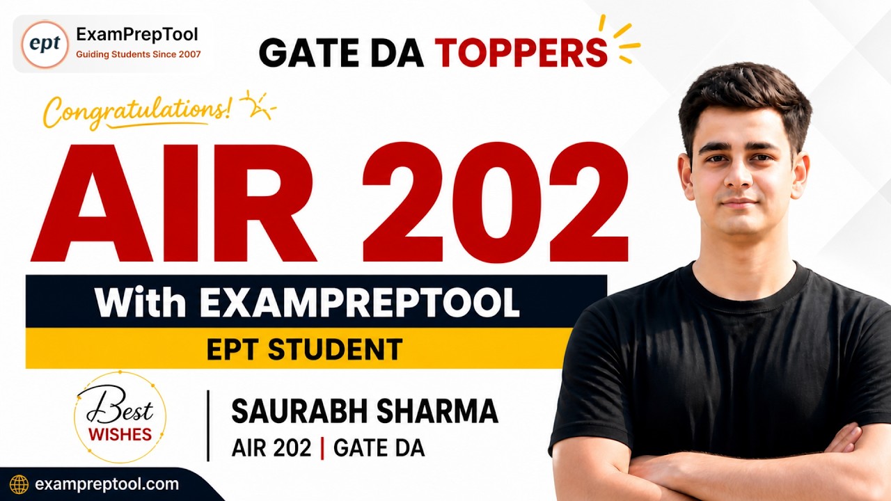 GATE DA Topper Talk 🎯 | Saurabh Sharma AIR 202 | Strategy, Preparation & Tips | EPT Student