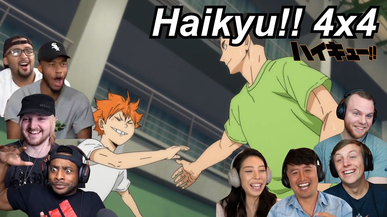 Haikyu!! 4x4 Reactions | Great Anime Reactors!!! | 【ハイキュー!!】【海外の反応】