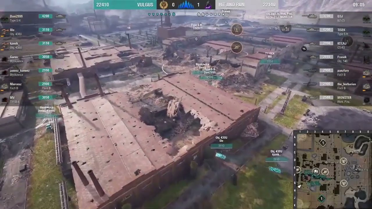 World  of Tanks WOT  SLN TURNIEJ !!! 7VS7 VULGUS VS HIT AND RUN  !!!