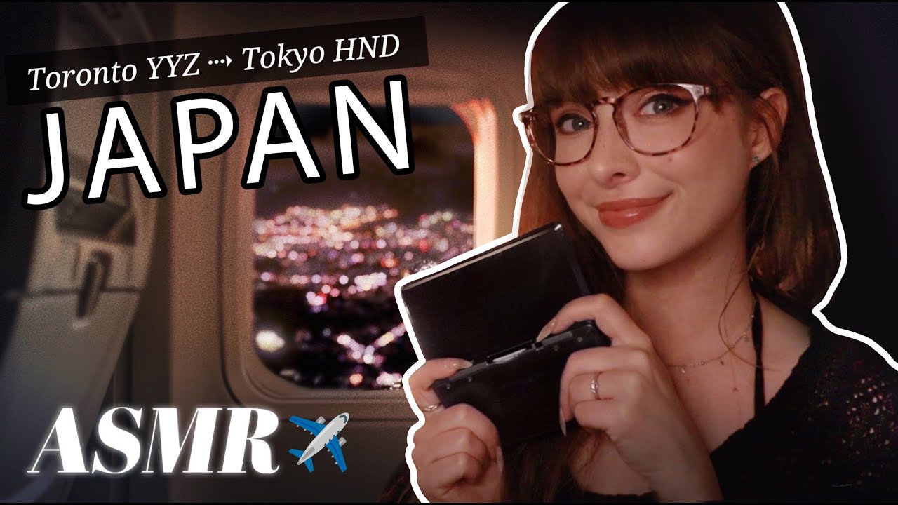 ASMR ⟡ ✈️ Fly with me to Tokyo, Japan! 🇯🇵 ⟡ Sit Back & Relax ⟡ Ambient Airplane White Noise