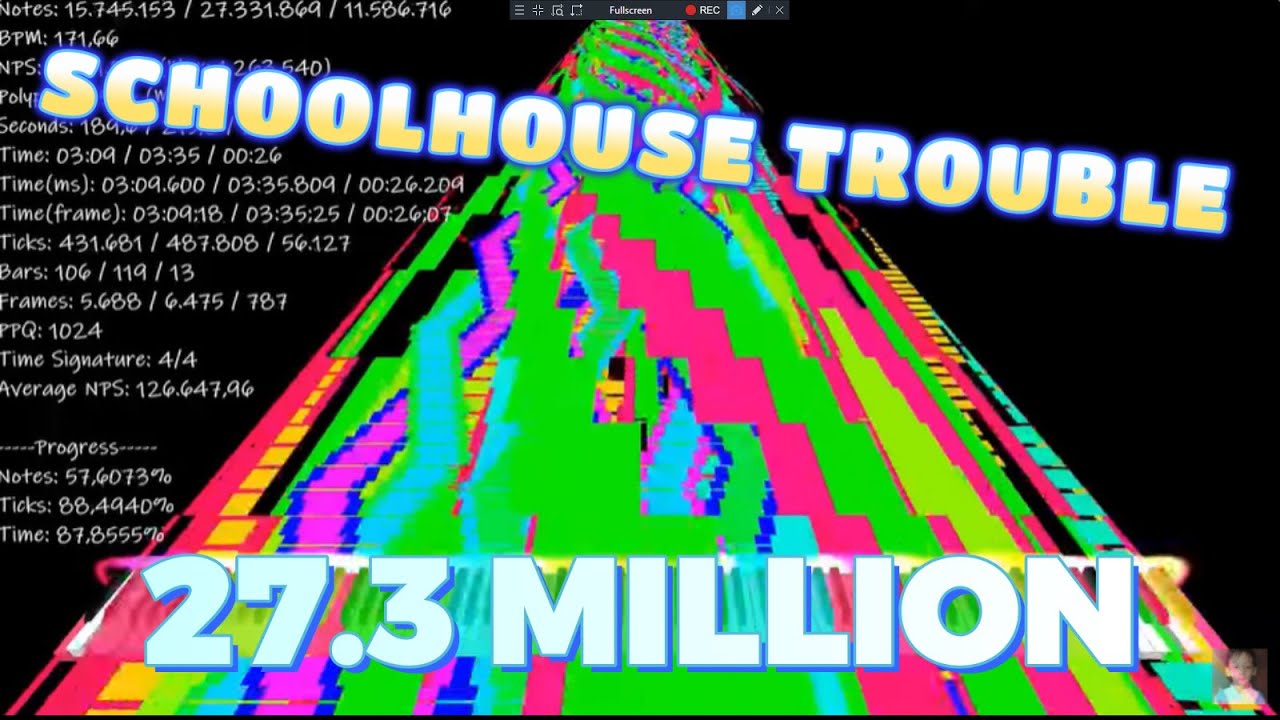 [Black MIDI] Baldi's Basics - Schoolhouse Trouble | 27.3 Million Notes