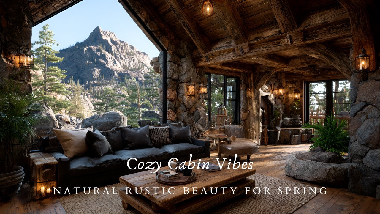 Rustic Cabin Decor for Spring | Cozy Farmhouse Interiors with Natural Beauty
