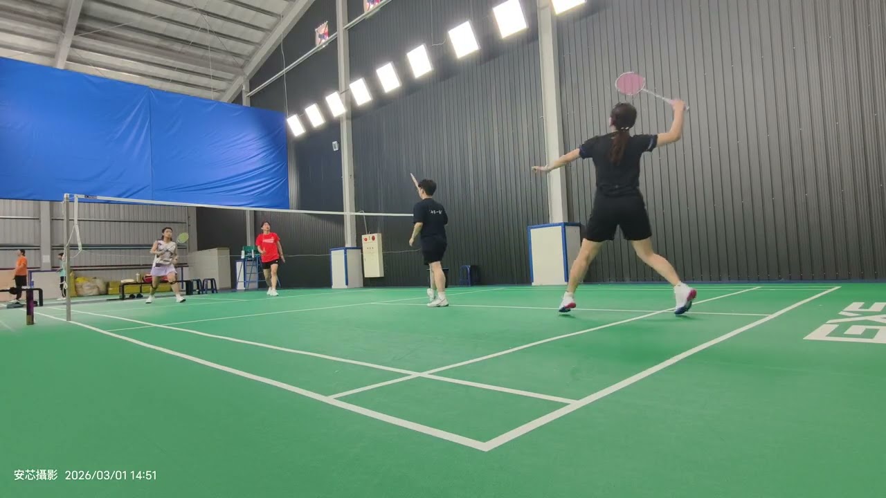 260301-安芯羽球，婷婷&鴨子 vs 怡君&怡安同事