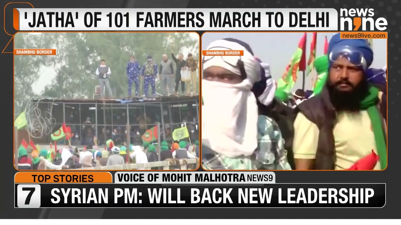 Farmers Protest: 'Jatha' Of 101 Farmers March To Delhi | News9 | Sambhu Border