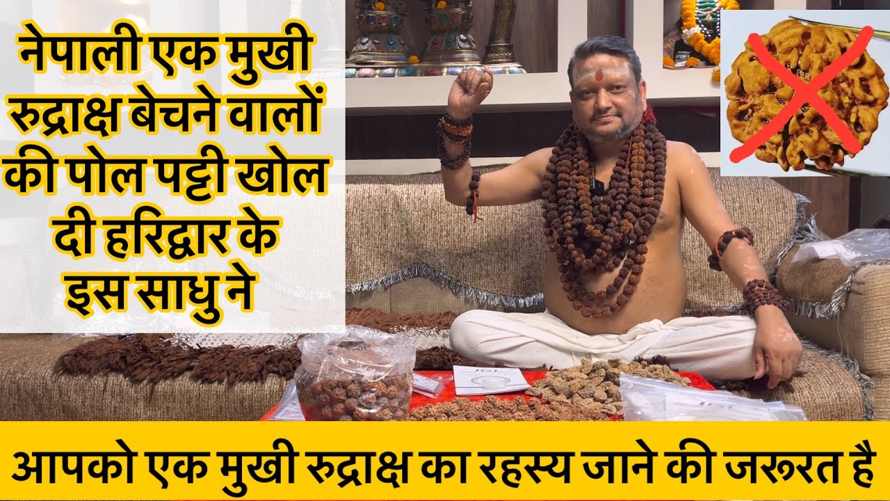नेपाली एक मुखी रुद्राक्ष बेचने वालों की  पोल पट्टी खोल दी हरिद्वार के इस साधु ने#rudraksha