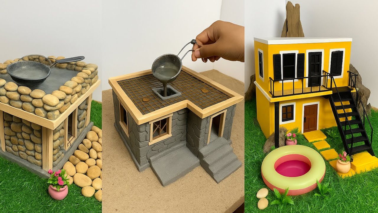 I'm Mr.Building A Dream 3 Villa with Mini Bricks & a Stunning Pool View! #Mr. Building#miniature#diy