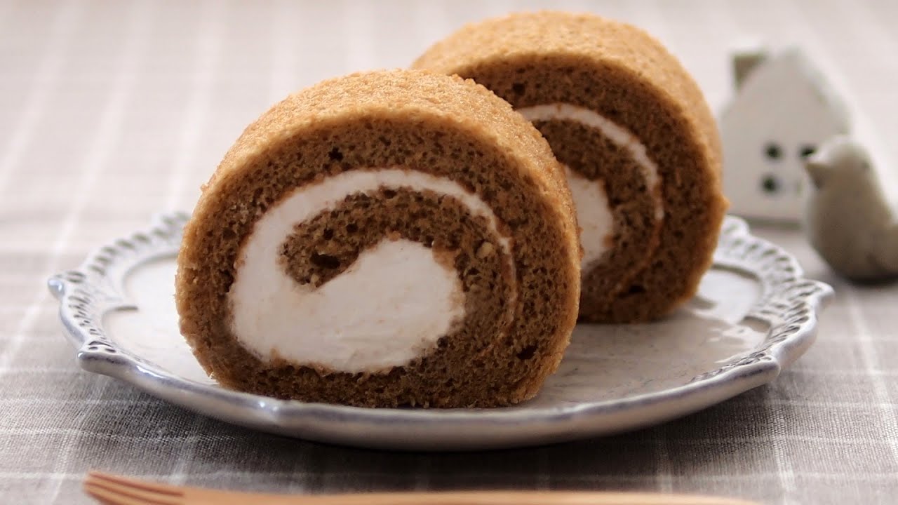 【スイーツレシピ】コーヒーロール　Swiss roll coffee taste