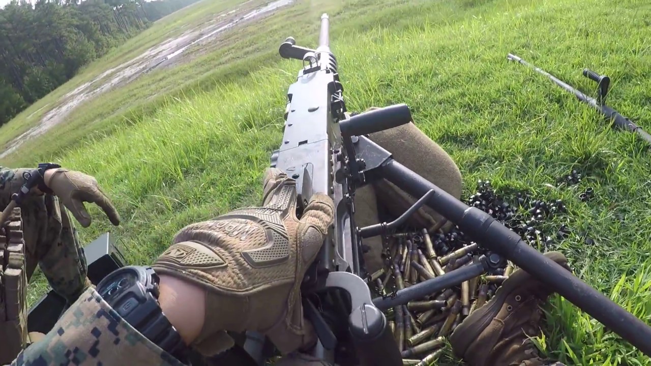 First time firing the M2A1/.50 cal