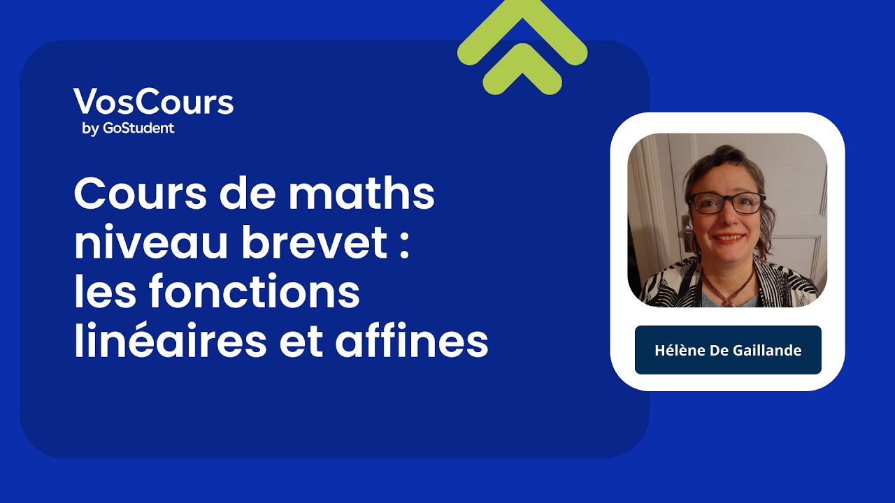 Cours de maths niveau brevet : les fonctions lin&eacute;aires et affines