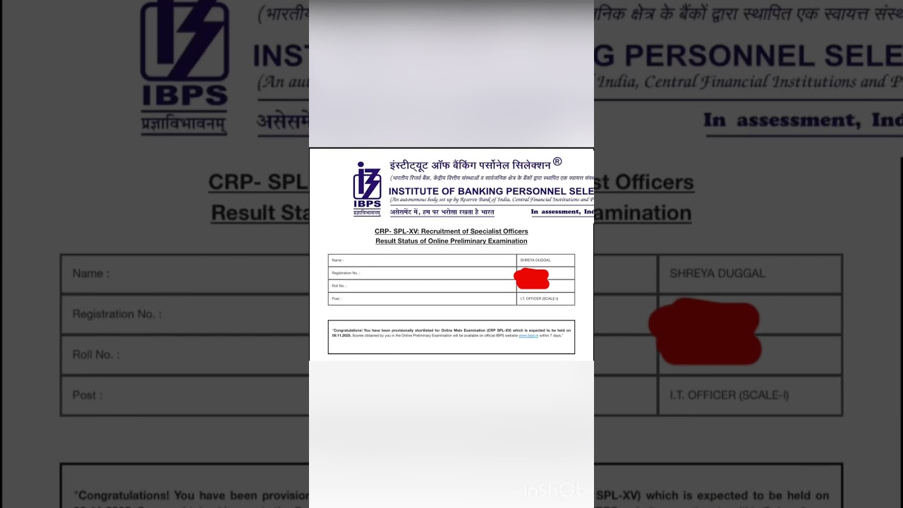 IBPS SO 2025 Prelims Result Declared | IT Officer Qualified or Not? | Scorecard Coming Soon! #ibpsso