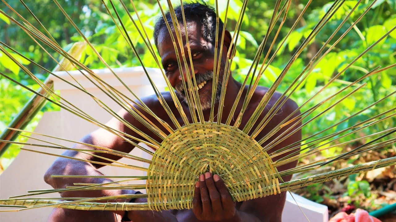 Primitive Technology:Special handicraft of Kerala Reed baskets For quarantine time