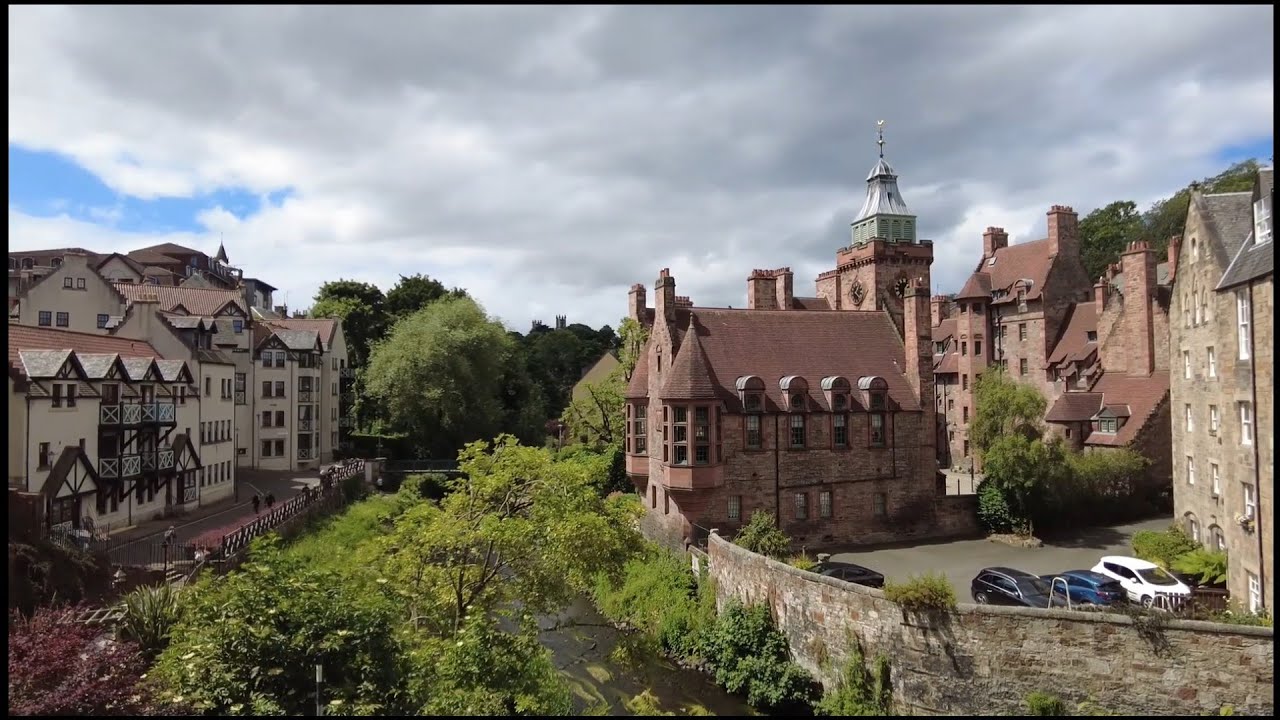🇬🇧🏴󠁧󠁢󠁳󠁣󠁴󠁿EDINBURGH walk:  from New Town to Dean Village and Water of Leith walkway (no talking)