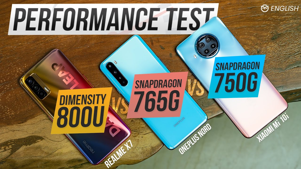 Dimensity 800U vs Snapdragon 750G vs Snapdragon 765G Performance Test | Gaming, Heating, Throttling