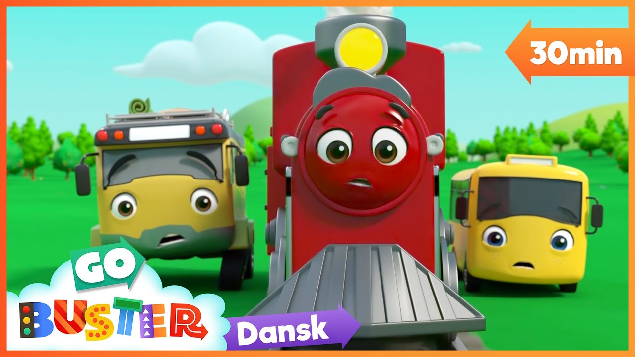 Buster på fisketur | Go Buster Dansk | Moonbug Børn Dansk - Sange og tegnefilm for børn