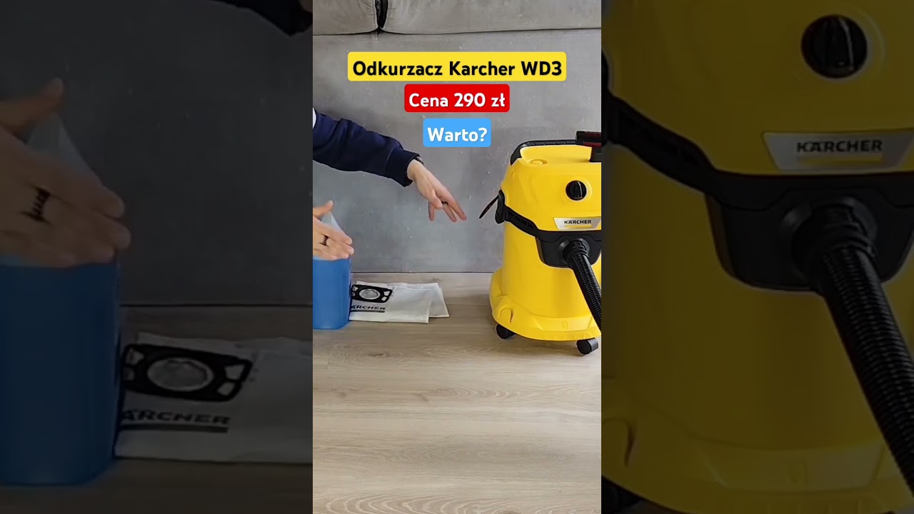 Najlepszy odkurzacz do domu Karcher WD3. Testujemy najtańszy odkurzacz przemysłowy jako domowy ;)