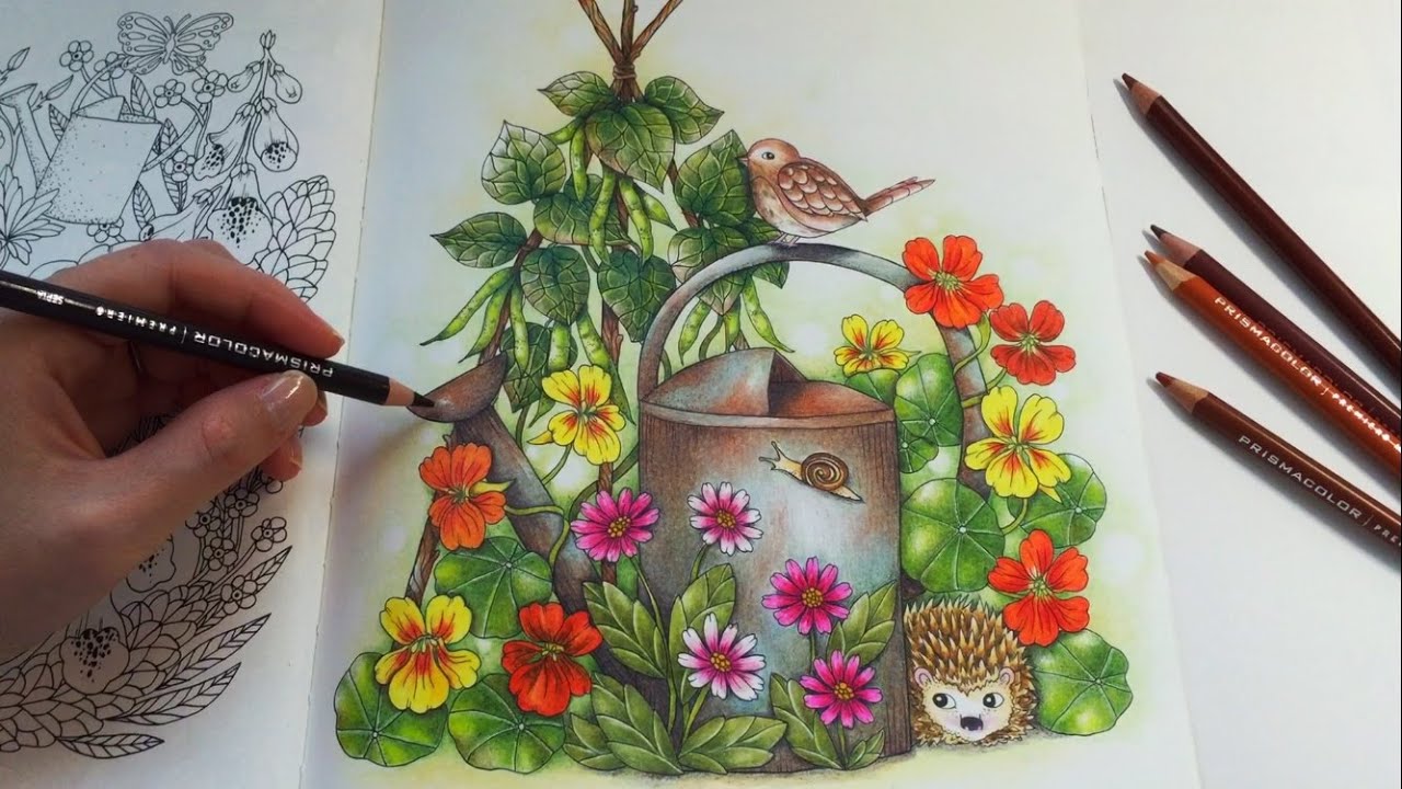 Farm Friends | BLOMSTERMANDALA Coloring Book | Prismacolor Premier Colored Pencils Coloring