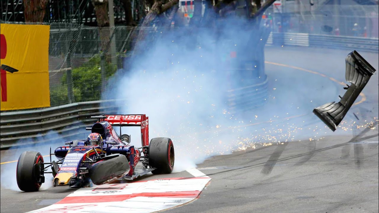 F1 Crash / Max Verstappen & Romain Grosjean / GP Monaco (Onboard)