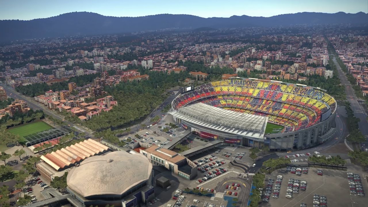 PES 2018 DEMO Barcelona Entrance to Camp Nou