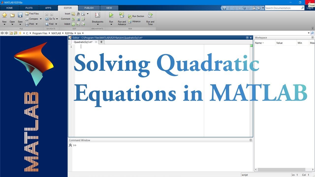 How to solve Quadratic Equation in MATLAB | 'OR' How to find Roots of Equation in MATLAB