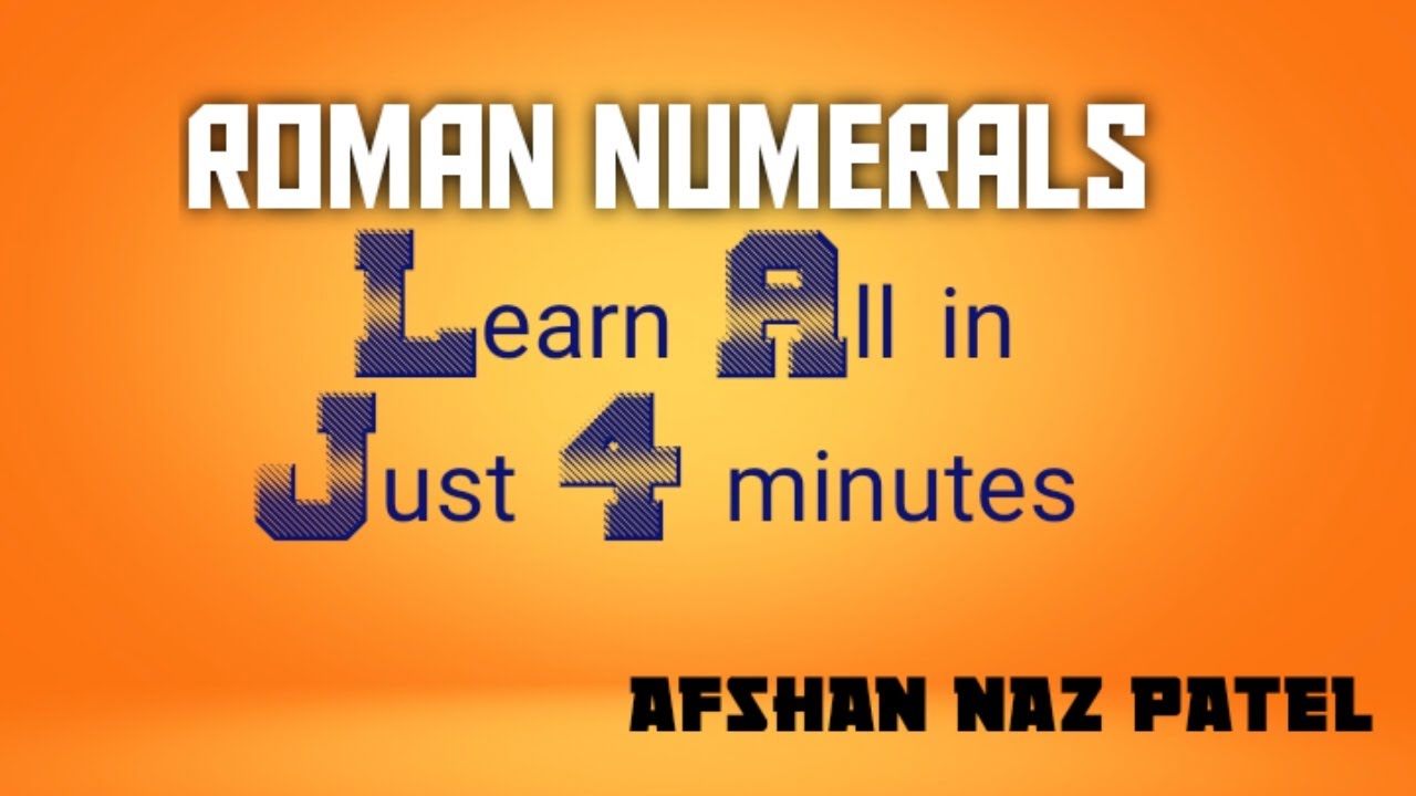 Roman Numerals | Roman Numbers 1 to 1000 | Roman Rules | Roman Number