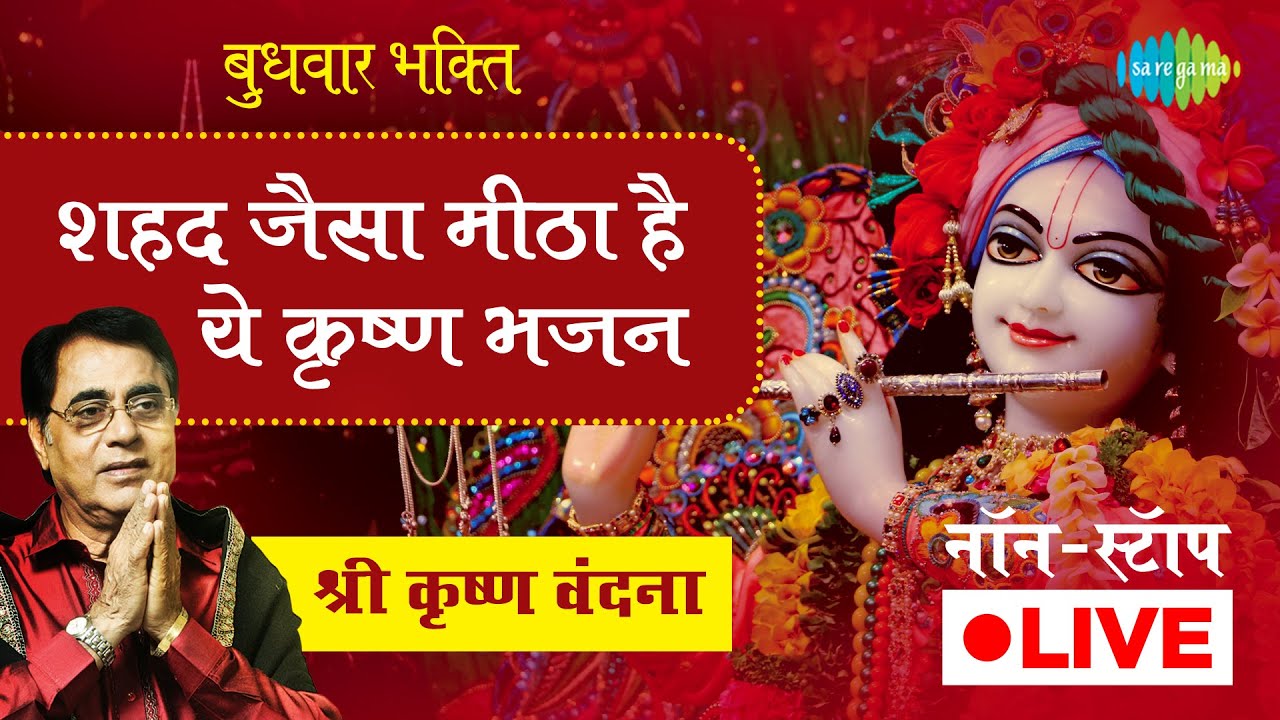 LIVE | बुधवार भक्ति : जय राधा माधव जय कुंज बिहारी | श्री कृष्ण वंदना | JAGJIT SINGH | NONSTOP