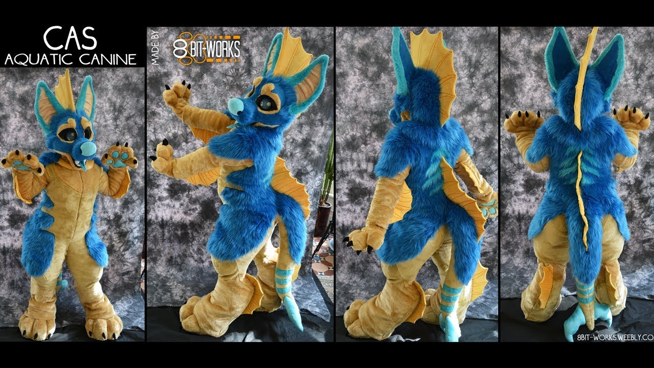 Cas the aquatic canine fursuit - by 8Bit-Works