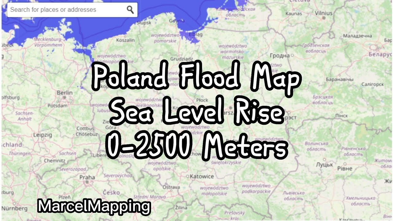 Poland Flood Map | Sea Level Rise | 0-2500 Meters