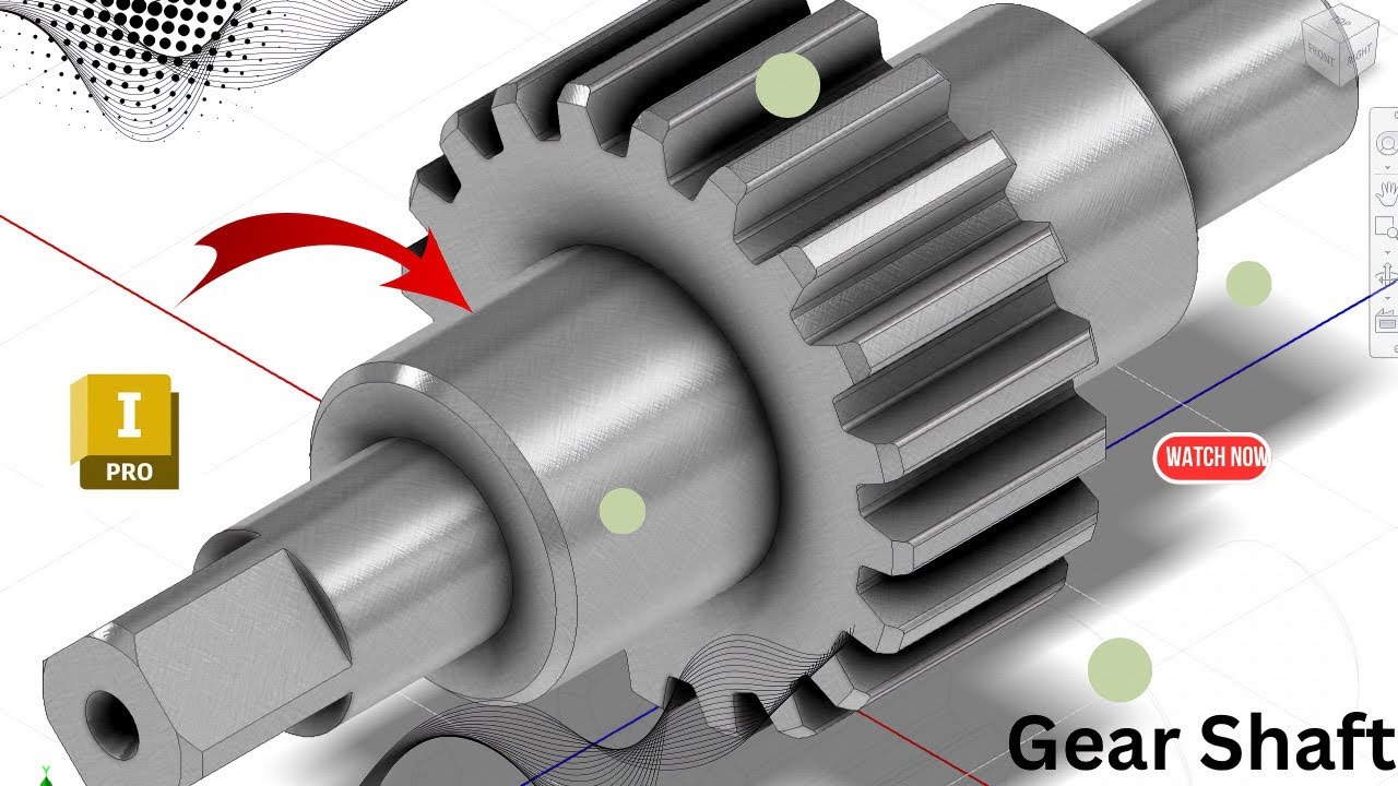 How to Model a Gear Shaft | Autodesk Inventor CAD Exercise for Mechanical Engineering Students