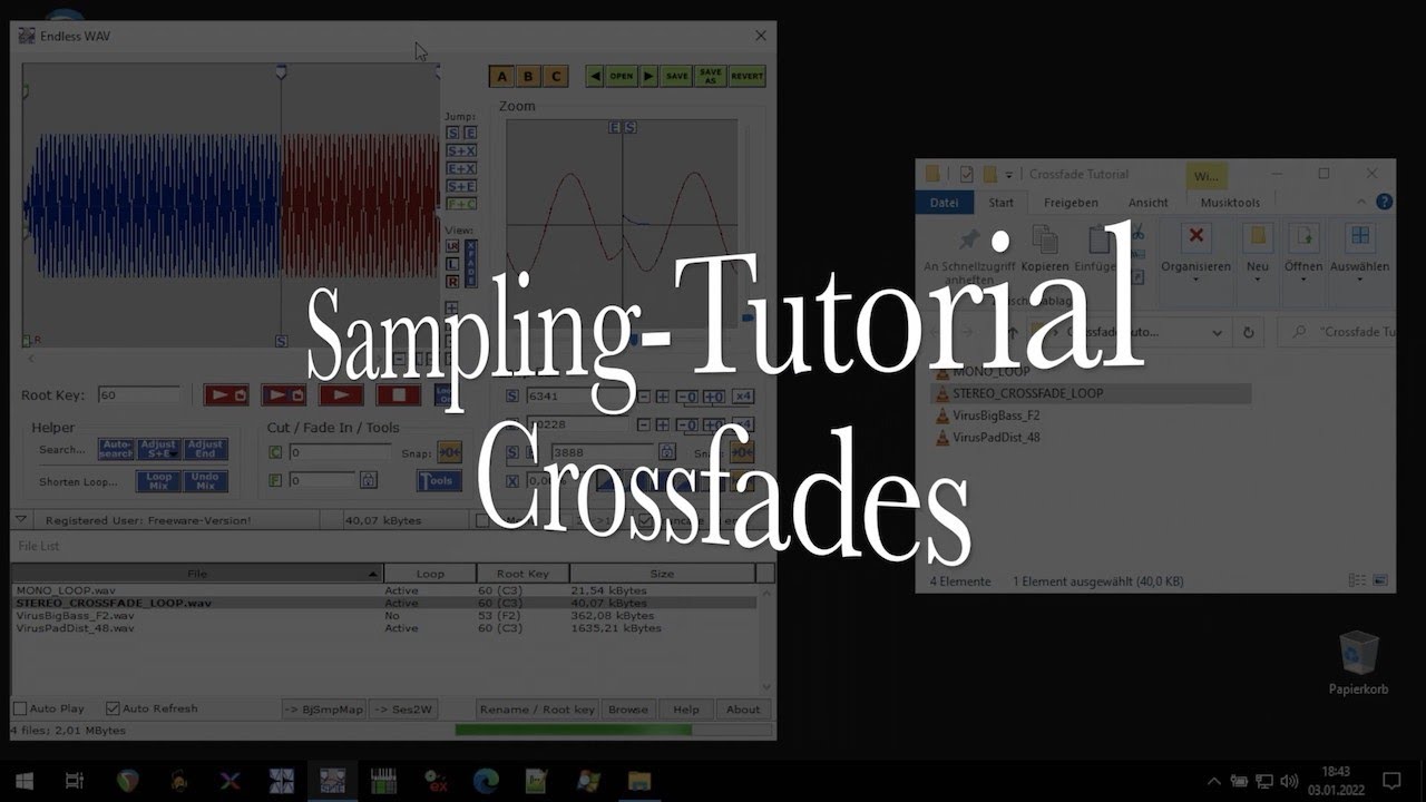 Sampling Tutorial 4 - Crossfades (Freeware: Endless WAV)