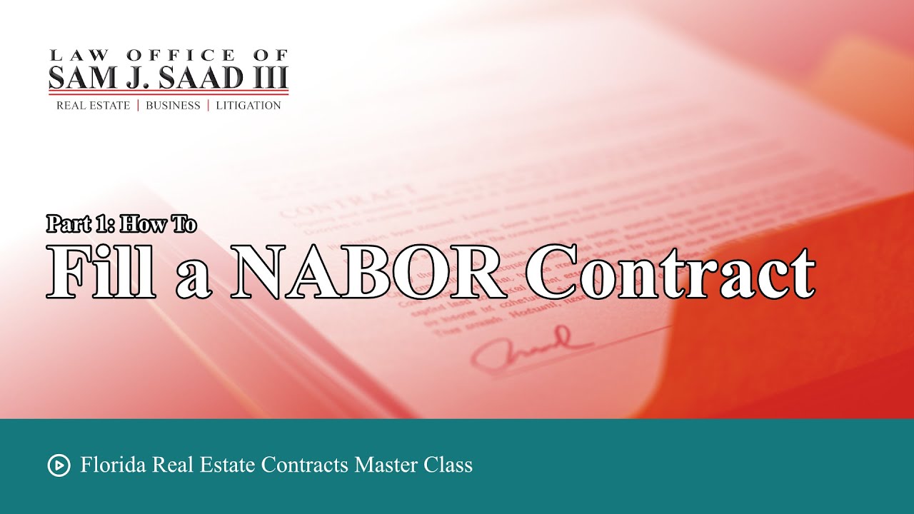 Part 1: How to Fill a NABOR Contract