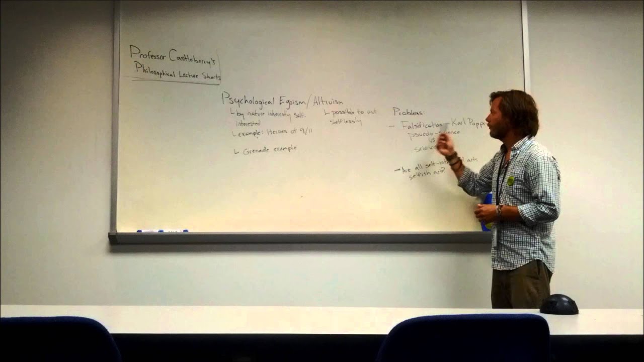 Professor Castleberry's Philosophical Lecture Shorts: Psychological Egoism