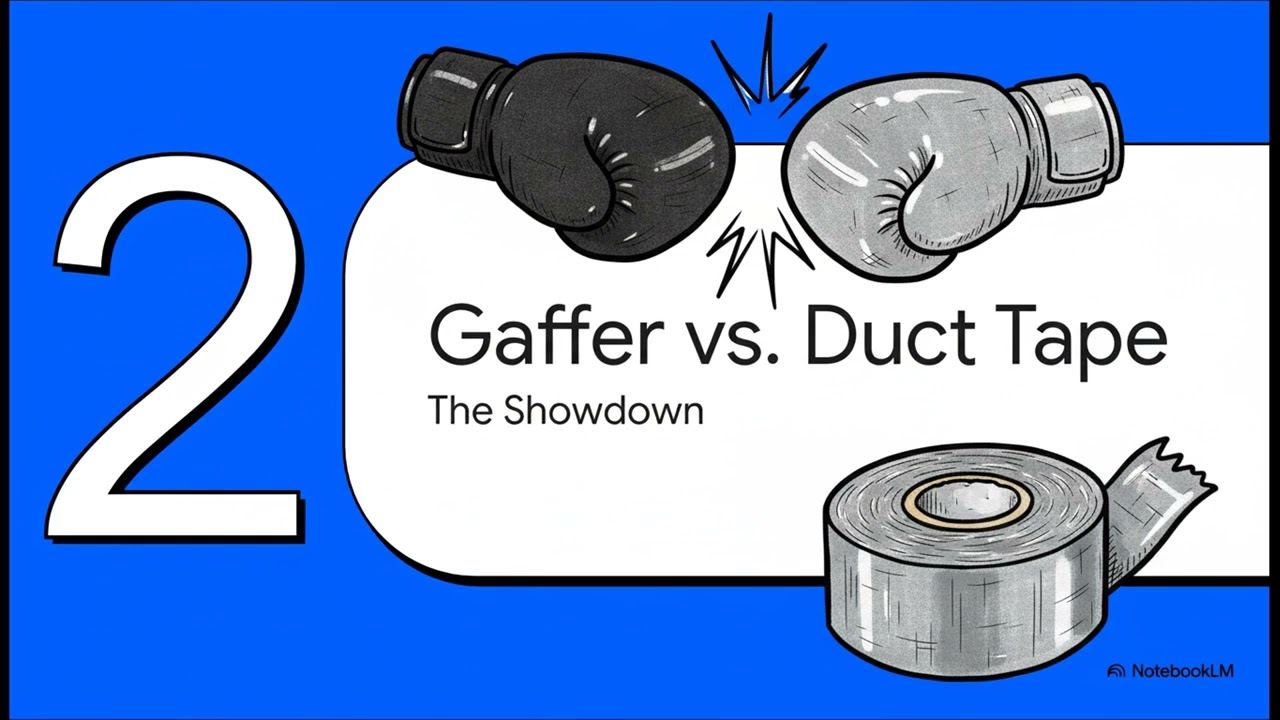 FINALLY, a true breakdown of what Gaffer Tape actually is and what it isn't (hint: Duct Tape)