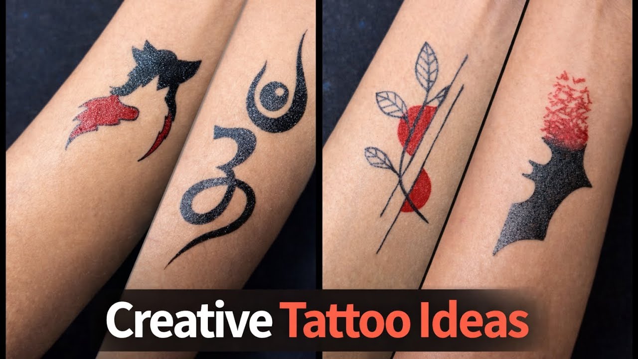Creative Minimal Temporary Tattoos ✍️ |Unique Gel Pen Tattoo Ideas | Satisfying Tattoo Art