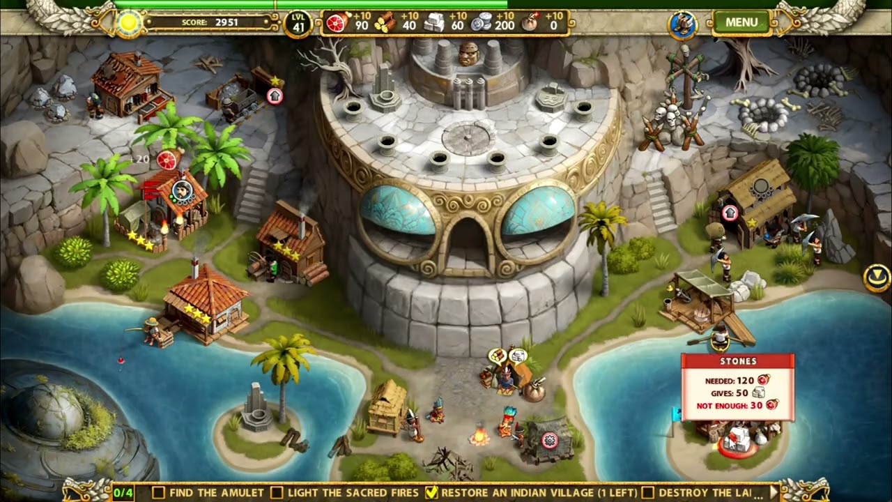 4 Aztec Skulls Remastered CE, Bonus Level, Hard Mode Walkthrough with Hidden Object Locations