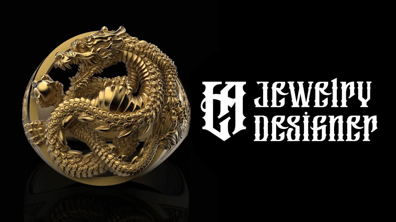 Jewelry 3D design dragon ring Ювелирное 3D моделирование
