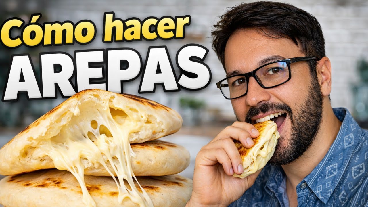 “Arepas Venezolanas en 5 Minutos: Crujientes por Fuera, Suaves por Dentro 😍