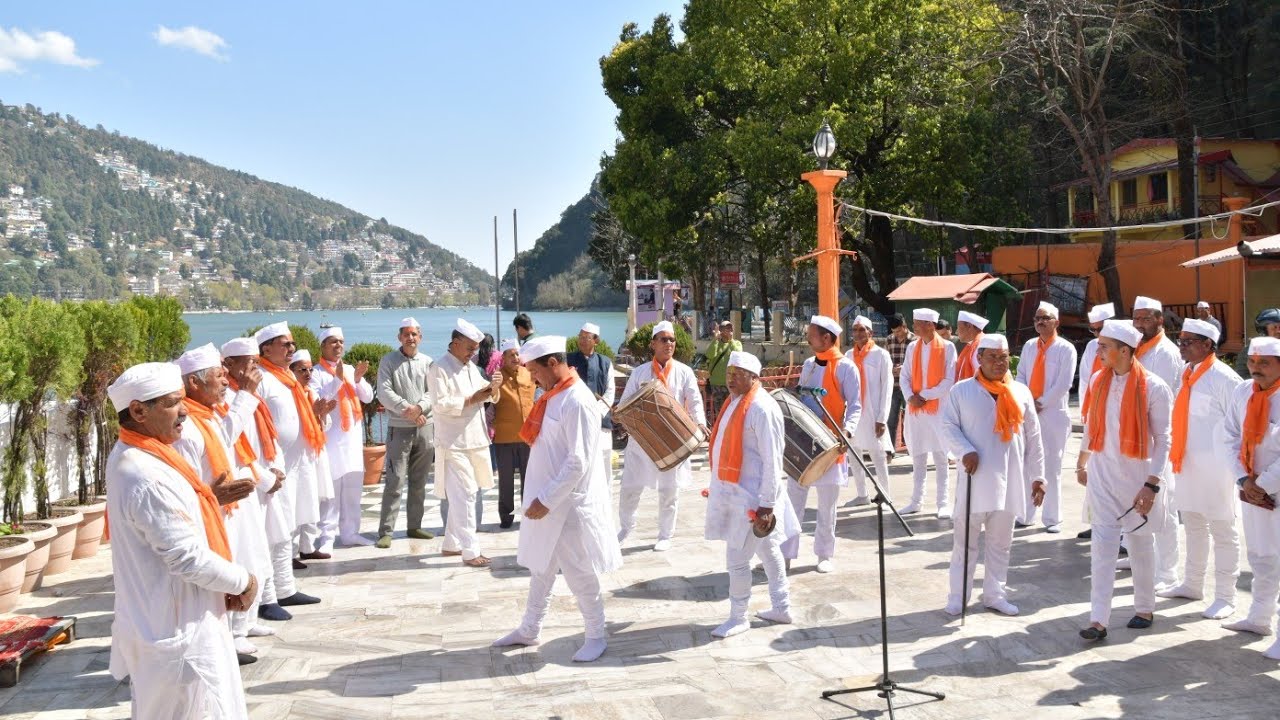खेतीखान होली समूह द्वारा मां नैना देवी मंदिर  नैनीताल में होली गायन Uttarakhand kumauni holi 2023