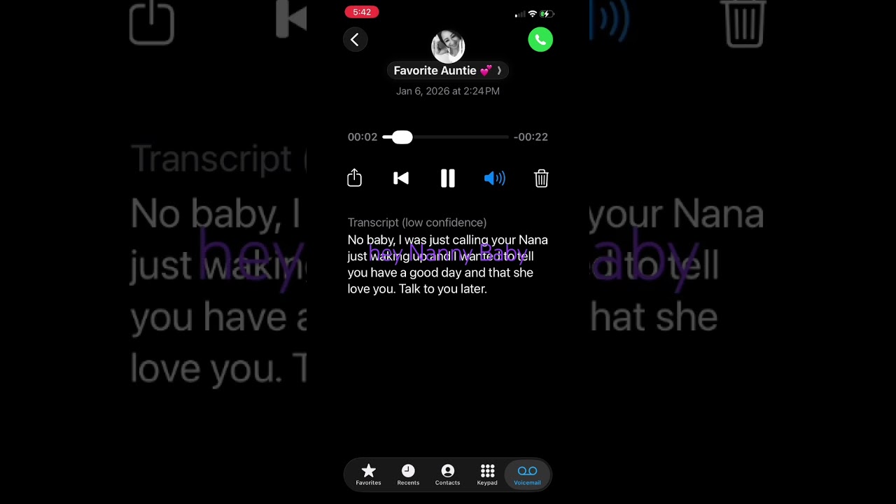 Voice Email From My Nannie ❤️