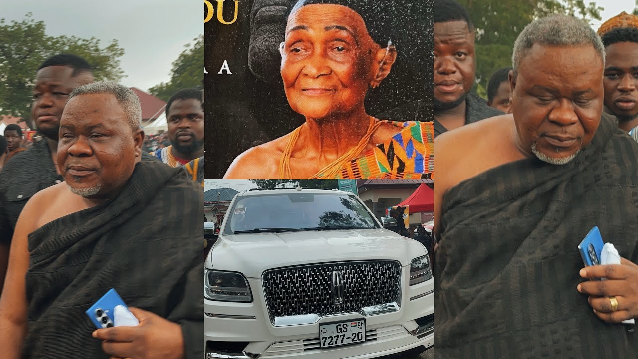 Kwaku Oteng Storms Asantehemaa Funeral Rites on the 1day at Manhyia Palace 