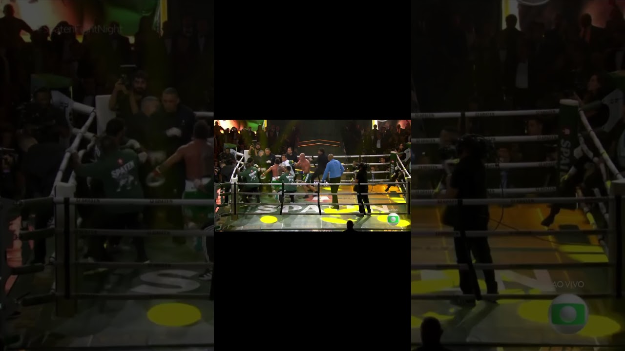 Confus&atilde;o no final da luta Pop&oacute; vs Wanderley Silva - Spaten Fight Night #popo #boxing #boxe #knockout