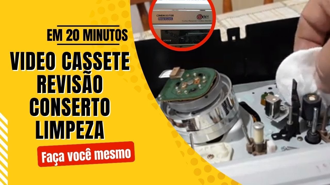 Como consertar , revisar VCR Video Cassete LG , como limpar cabeçote