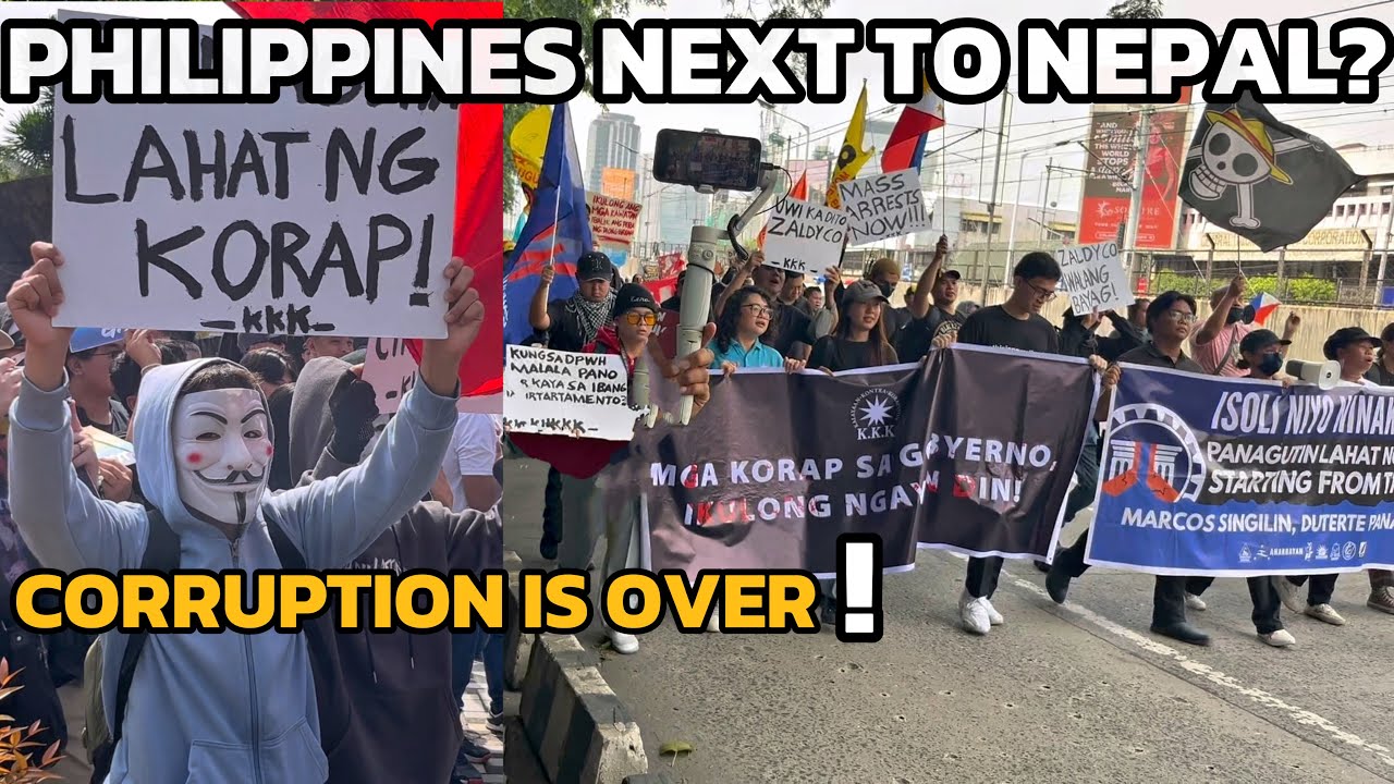 FLOOD CONTROL ISSUES PROTEST plus CORRUPTION RALLY In EDSa QUEZON CITY