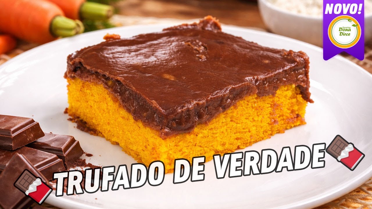 Bolo de Cenoura Trufado Fácil 🥕🍫 Receita Que Sempre Dá Certo #1290