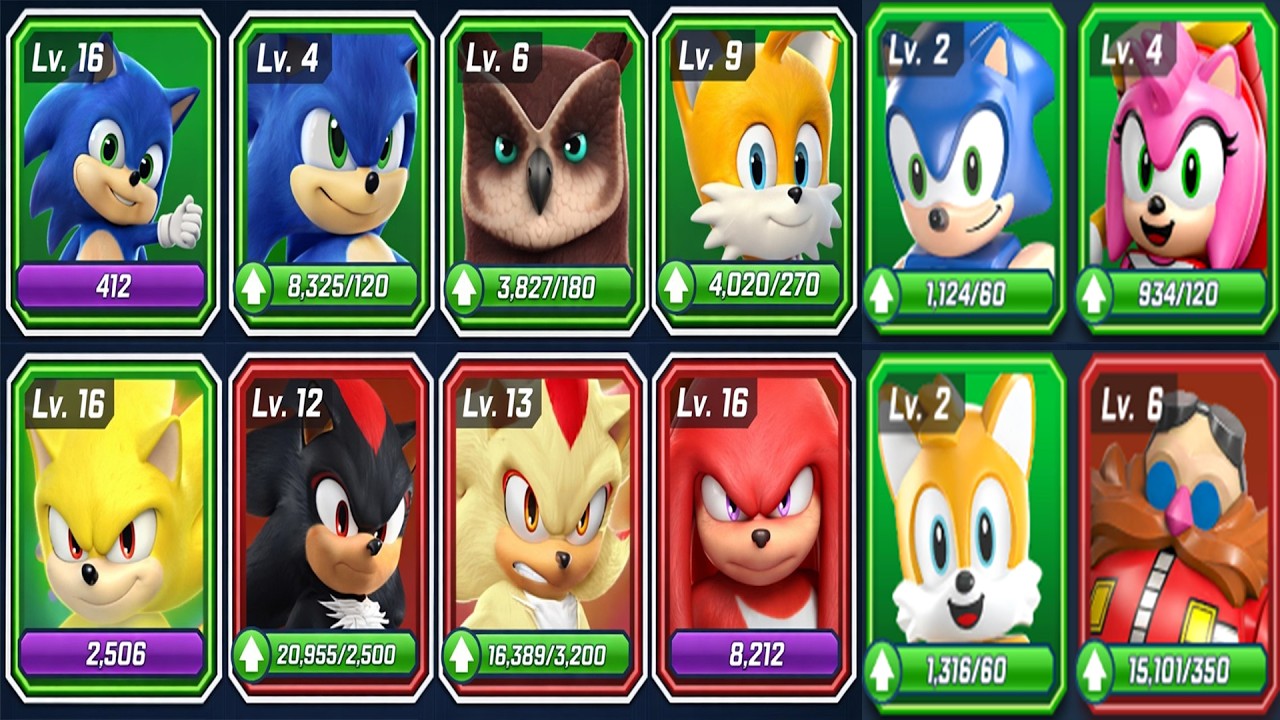Sonic Forces All Movie vs All Lego Runners: Longclaw, Teen, Baby, Tails, Eggman, Amy, Shadow & More