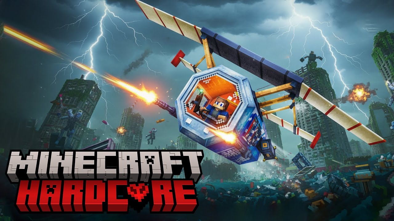 SINH TỒN 100 NGÀY Minecraft Hardcore Tôi Chế Tạo MÁY BAY PHẢN LỰC từ VE CHAI